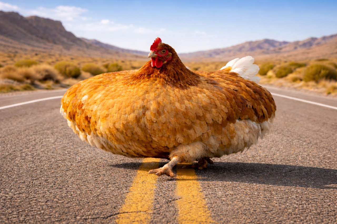 Wide the Chicken Crossing the Road